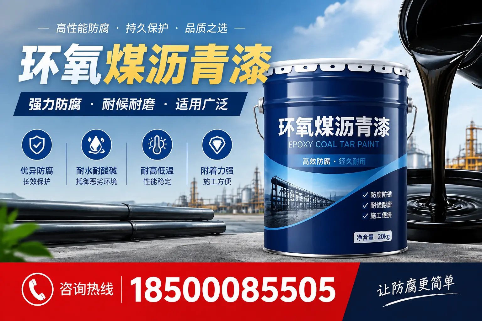 环氧煤沥青漆在不同气候条件下的表现分析，海口适用性